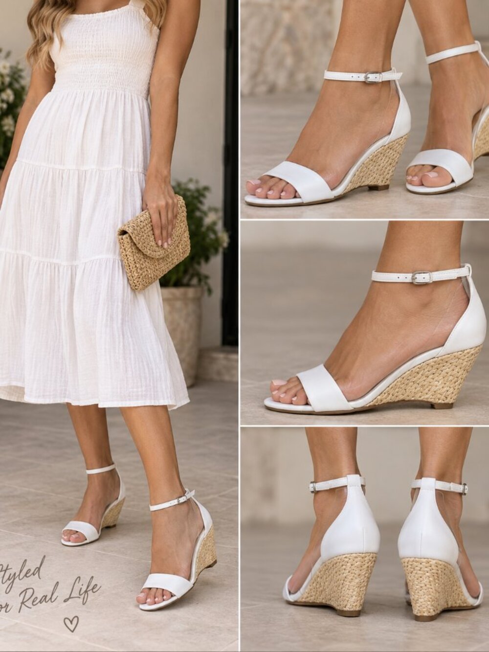 Nine west white sandal